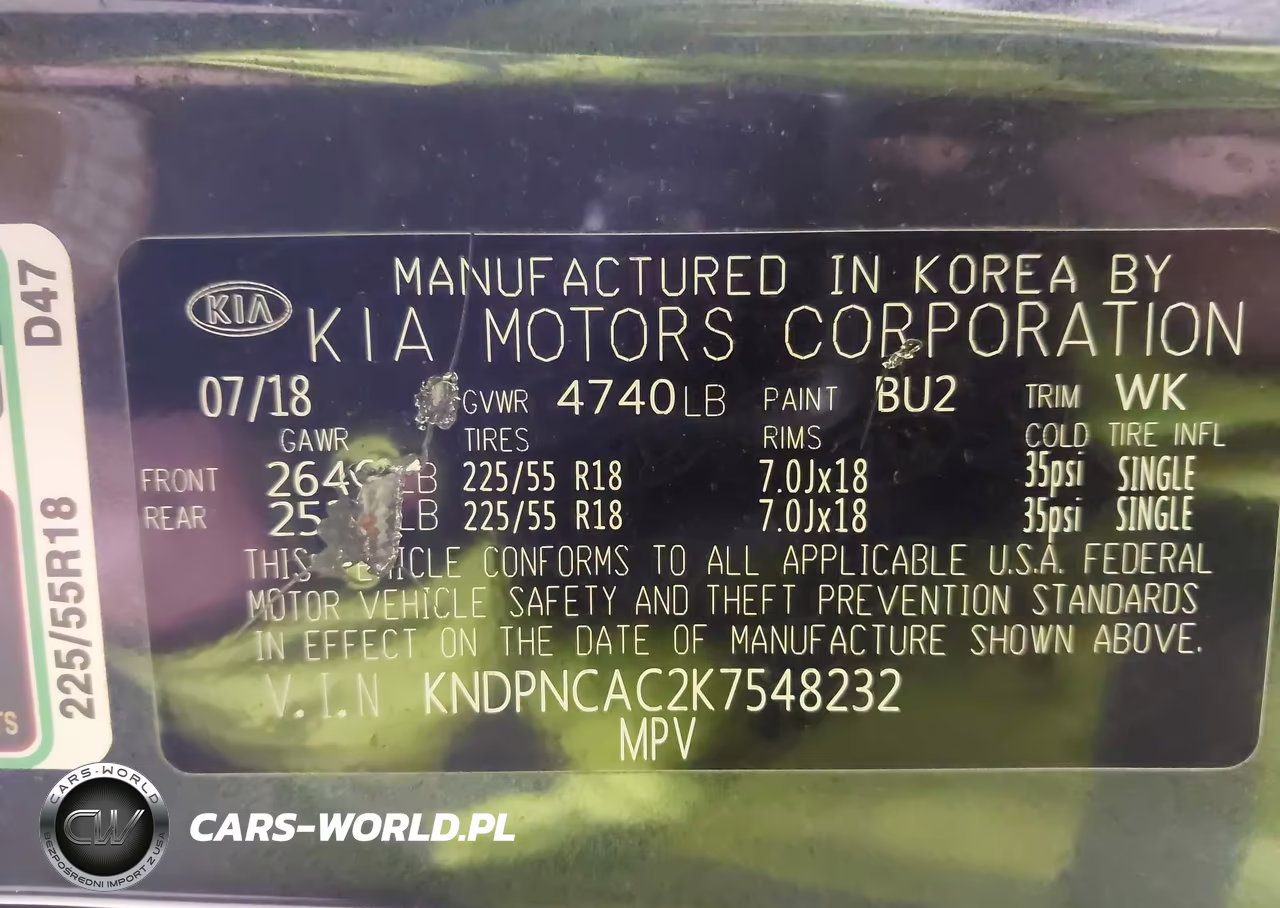 2019 Kia Sportage Ex VIN:KNDPNCAC2K7548232 - 9