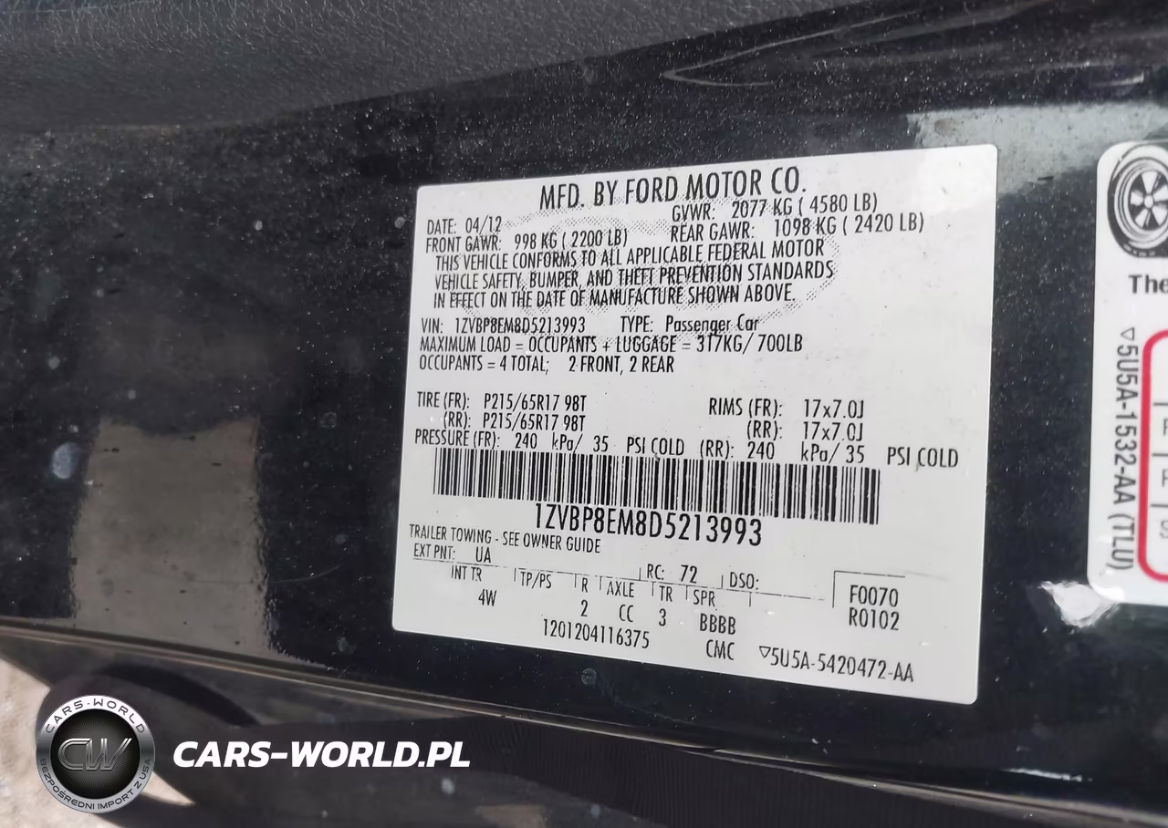 2013 Ford Mustang V6 Premium VIN:1ZVBP8EM8D5213993 - 9