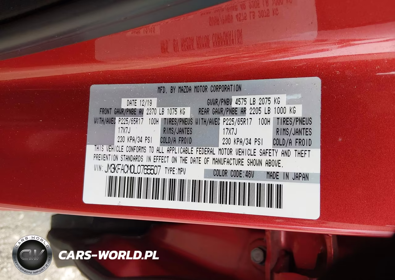 2020 Mazda Cx-5 Touring VIN:JM3KFACM0L0765507 - 9