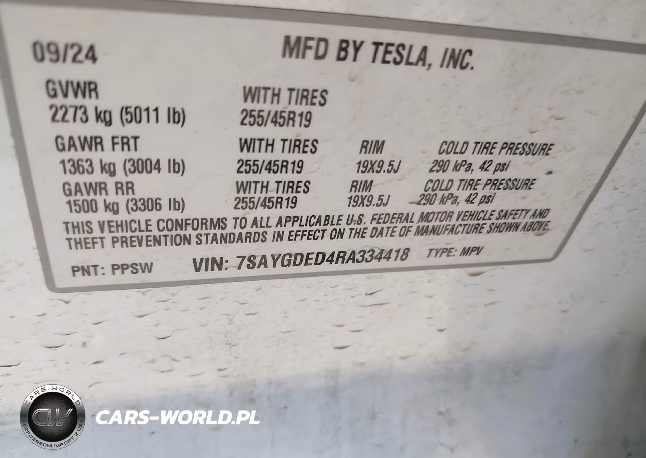 2024 Tesla Model Y Long Range Single Motor Rear-Wheel Drive-Rwd VIN:7SAYGDED4RA334418 - 9