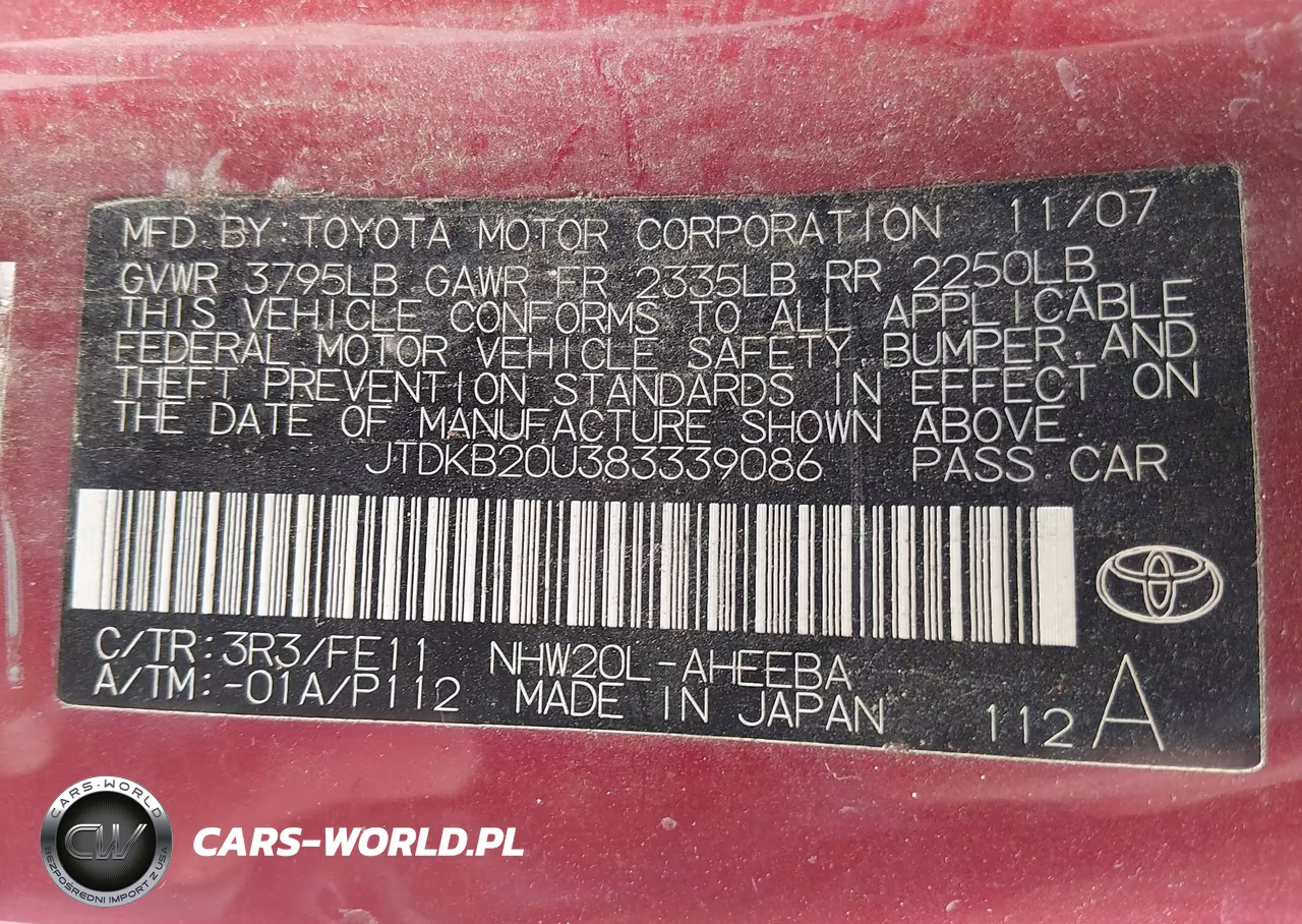 2008 Toyota Prius VIN:JTDKB20U383339086 - 9