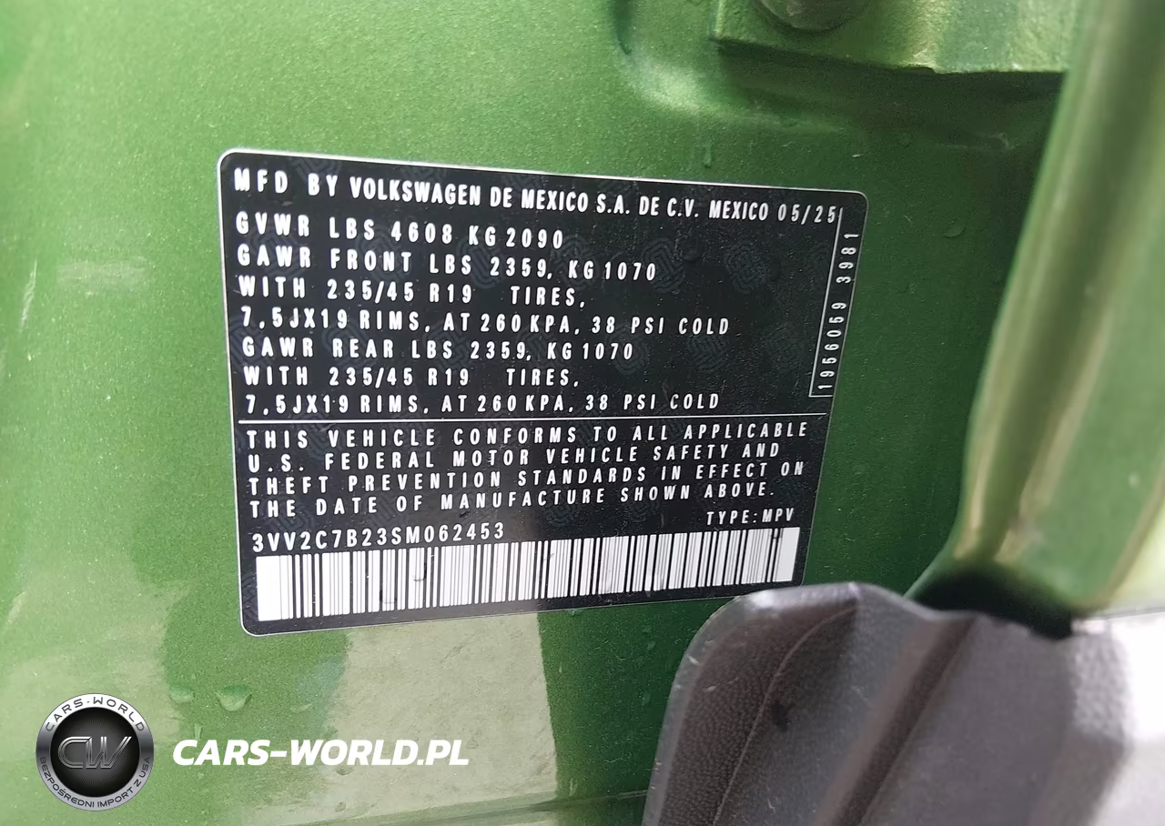 2025 Volkswagen Taos 1.5T Se Black VIN:3VV2C7B23SM062453 - 9