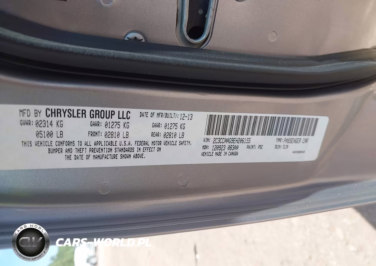 2014 Chrysler 300 VIN:2C3CCAAG9EH206155 - 9