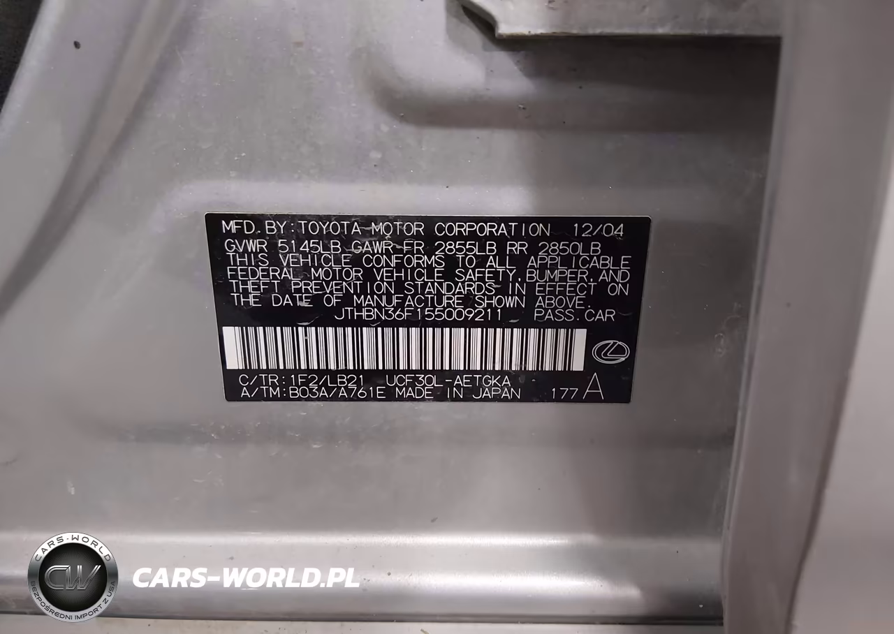 2005 Lexus Ls 430 VIN:JTHBN36F155009211 - 9