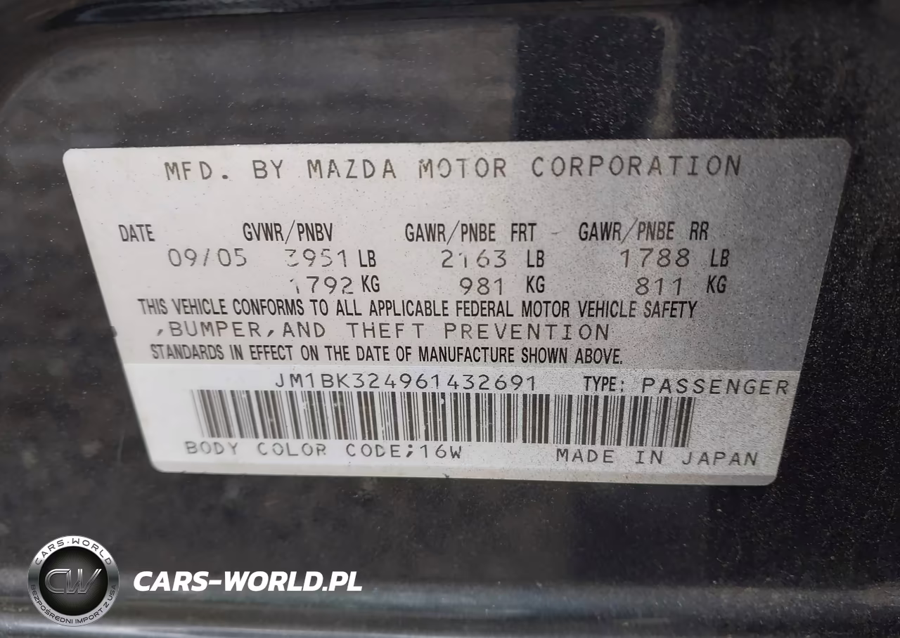 2006 Mazda Mazda3 S Grand Touring VIN:JM1BK324961432691 - 9