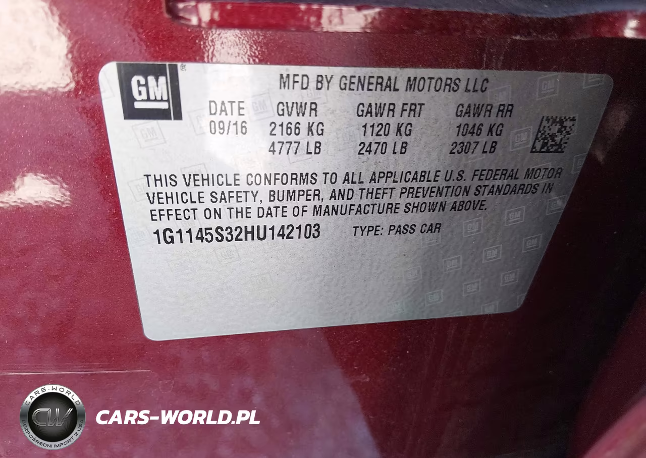 2017 Chevrolet Impala 2Lz VIN:1G1145S32HU142103 - 9