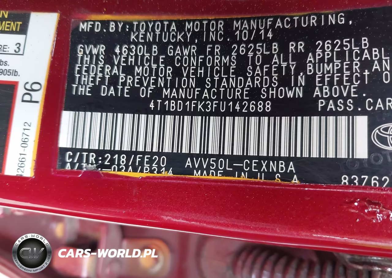 2015 Toyota Camry Hybrid Le VIN:4T1BD1FK3FU142688 - 9