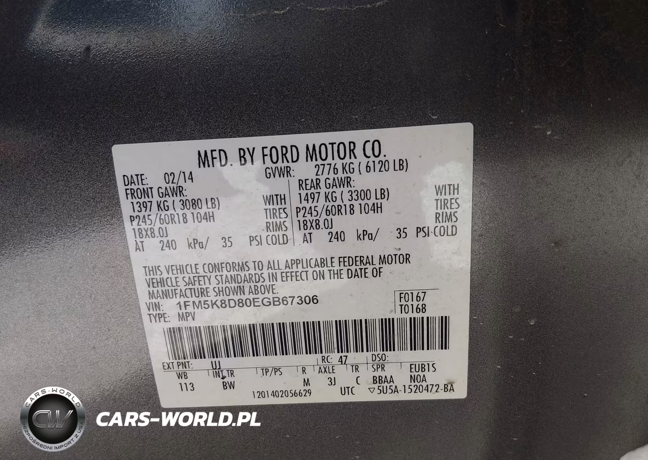 2014 Ford Explorer Xlt VIN:1FM5K8D80EGB67306 - 9