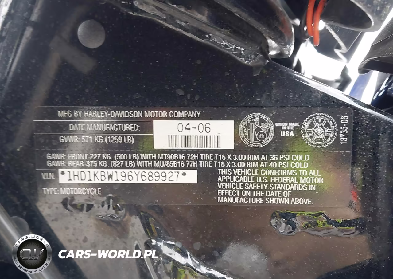2006 Harley-Davidson Flhxi VIN:1HD1KBW196Y689927 - 10