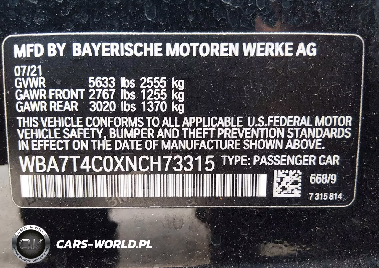 2022 BMW 740 I xDrive VIN:WBA7T4C0XNCH73315 - 9