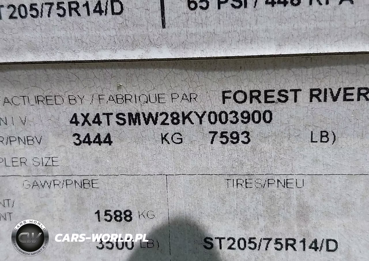 2019 Forest River Travel Trlr VIN:4X4TSMW28KY003900 - 9