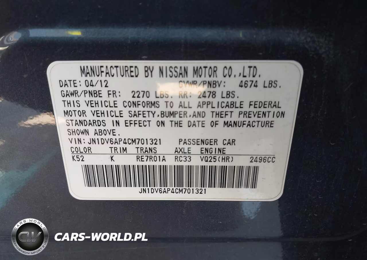 2012 Infiniti G25 Journey VIN:JN1DV6AP4CM701321 - 9