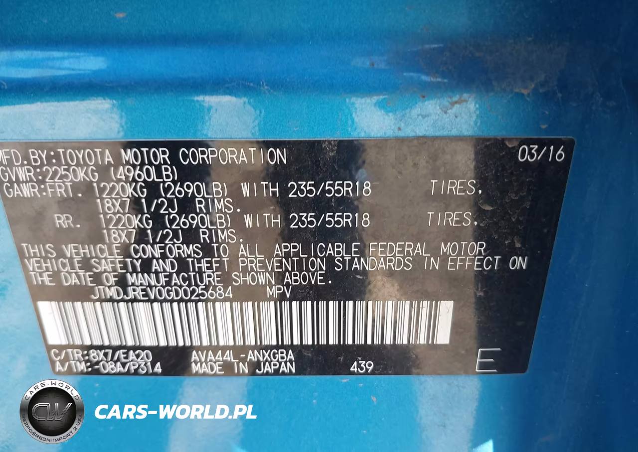 2016 Toyota Rav4 Hybrid Limited VIN:JTMDJREV0GD025684 - 9