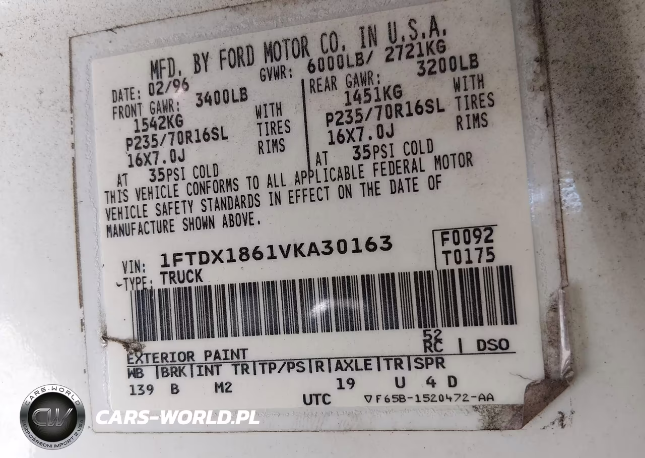 1997 Ford F-150 Lariat-Xl-Xlt VIN:1FTDX1861VKA30163 - 9