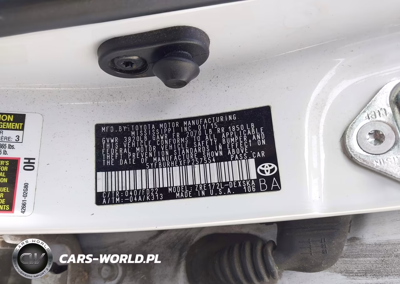 2015 Toyota Corolla S Plus VIN:5YFBURHEXFP257554 - 9