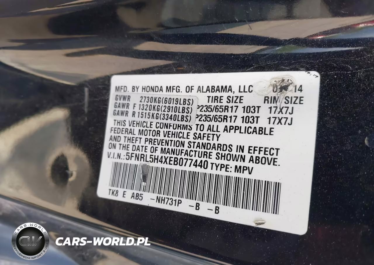 2014 Honda Odyssey Ex VIN:5FNRL5H4XEB077440 - 9