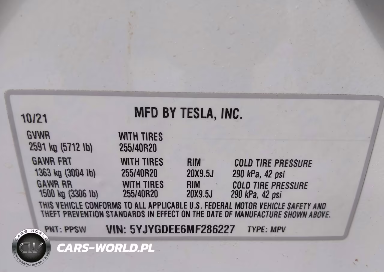 2021 Tesla Model Y Long Range Dual Motor All-Wheel Drive VIN:5YJYGDEE6MF286227 - 9