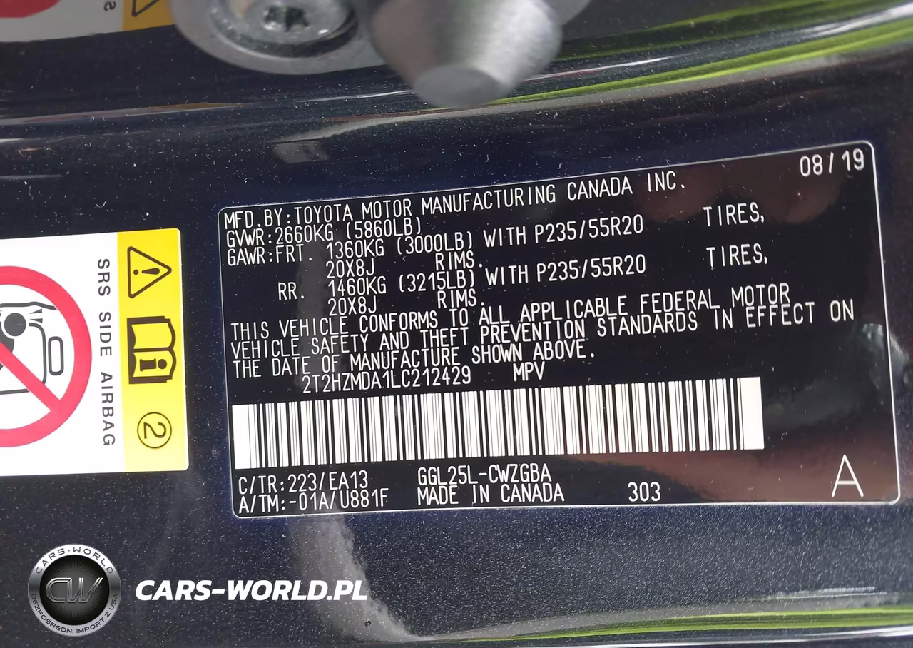 2020 Lexus Rx 350 VIN:2T2HZMDA1LC212429 - 9
