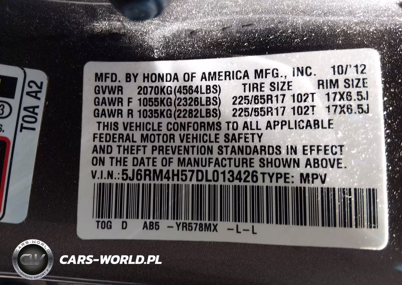 2013 Honda Cr-V Ex VIN:5J6RM4H57DL013426 - 9