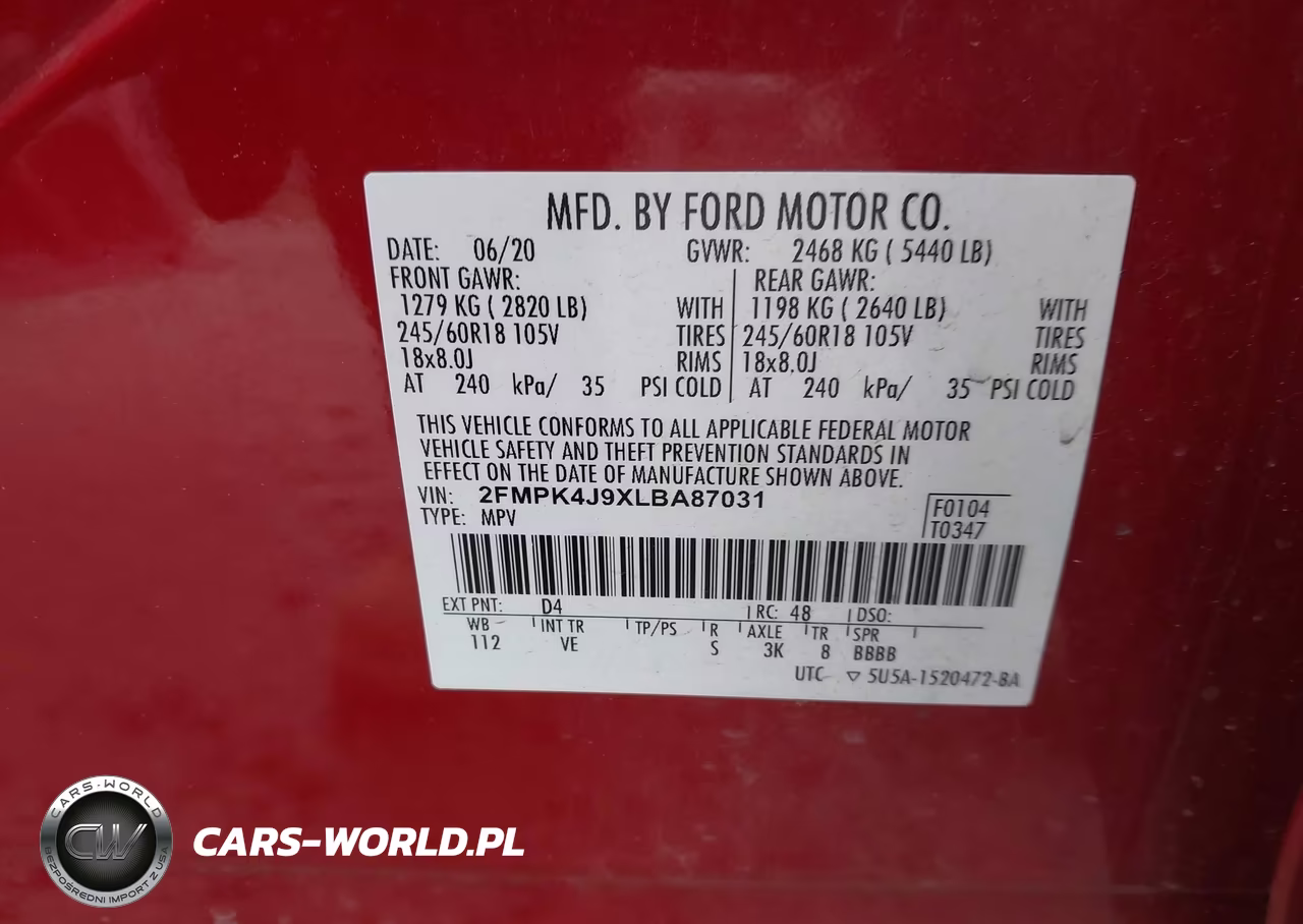 2020 Ford Edge Sel VIN:2FMPK4J9XLBA87031 - 9
