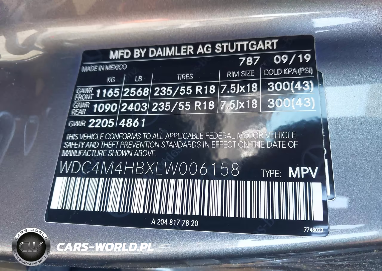 2020 Mercedes-Benz Glb 250 4Matic VIN:WDC4M4HBXLW006158 - 9