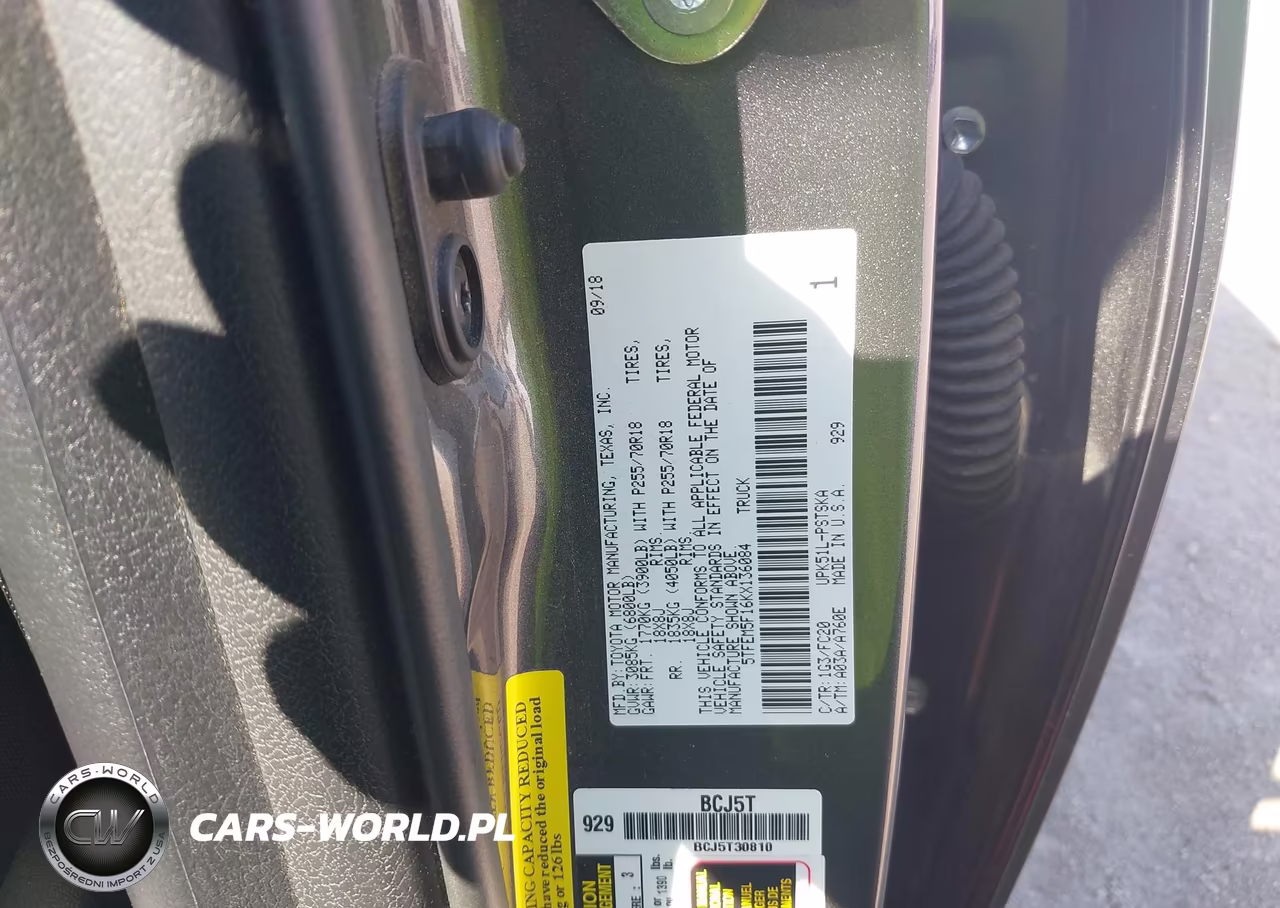 2019 Toyota Tundra Sr5 4.6L V8 VIN:5TFEM5F16KX136084 - 9