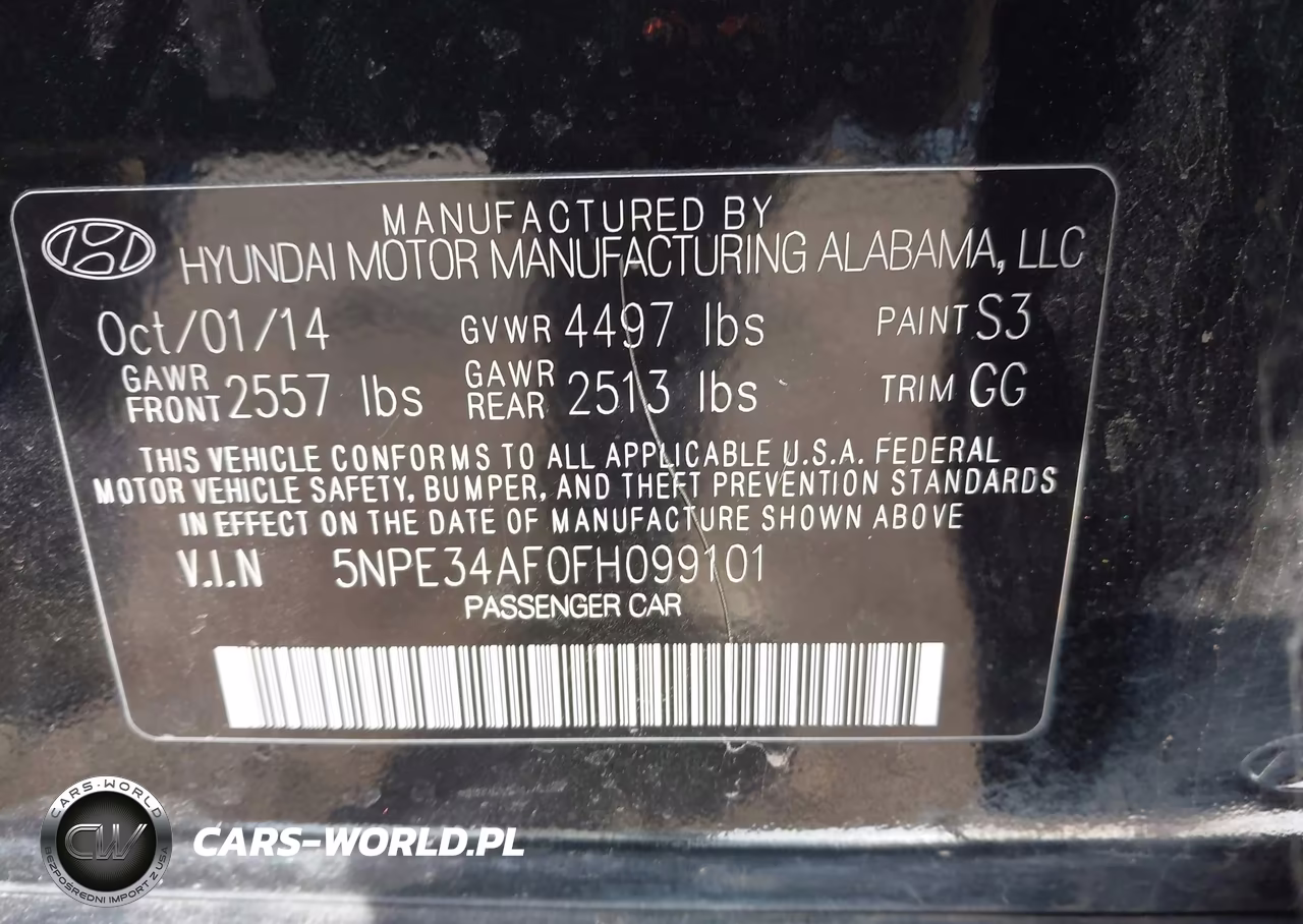 2015 Hyundai Sonata Sport VIN:5NPE34AF0FH099101 - 9