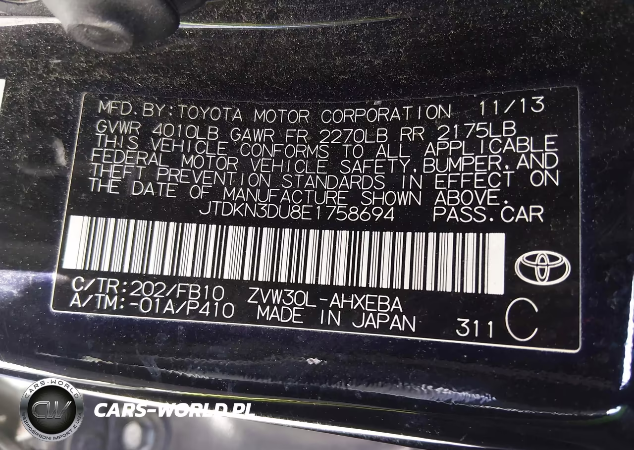 2014 Toyota Prius Three VIN:JTDKN3DU8E1758694 - 9