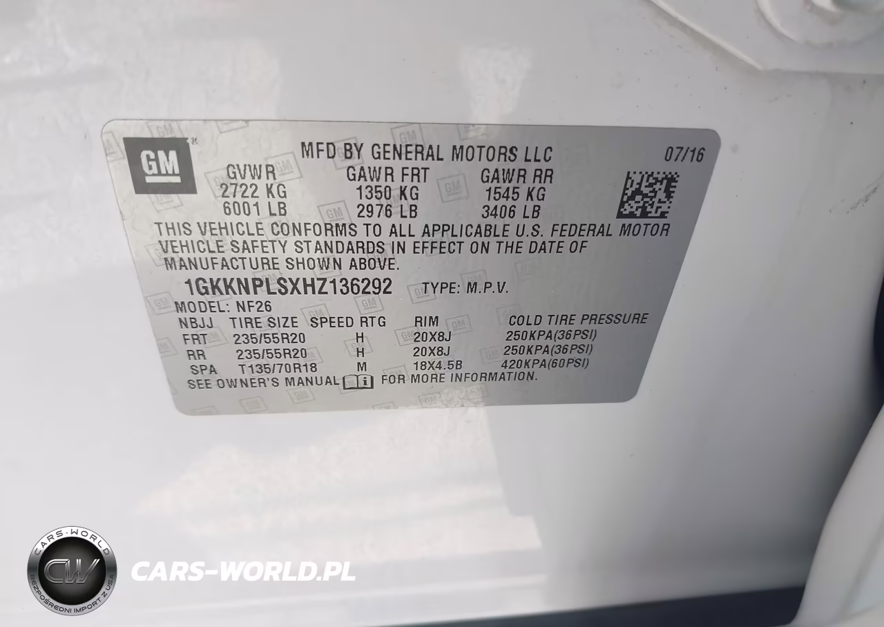 2017 GMC Acadia Denali VIN:1GKKNPLSXHZ136292 - 9