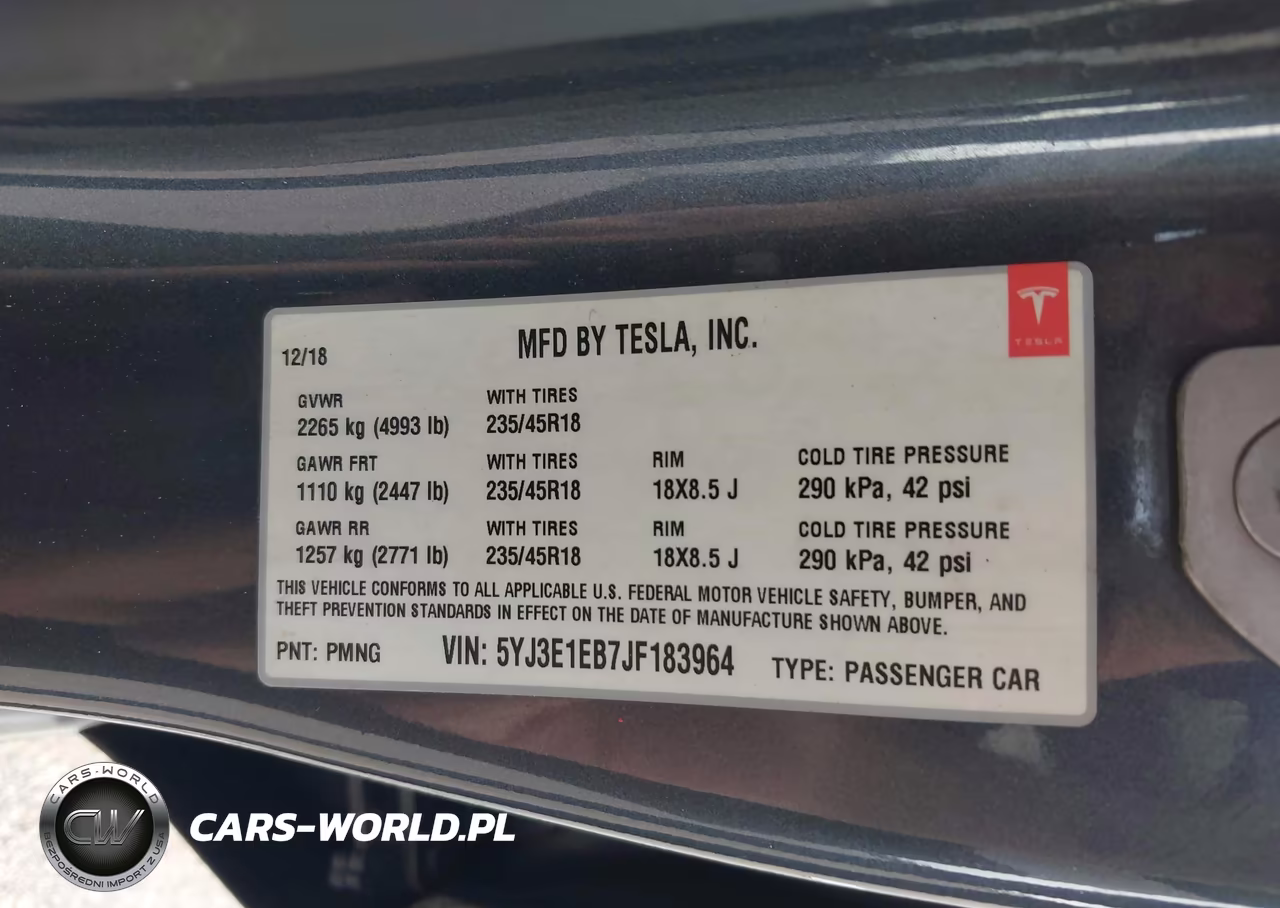 2018 Tesla Model 3 Long Range-Performance VIN:5YJ3E1EB7JF183964 - 9