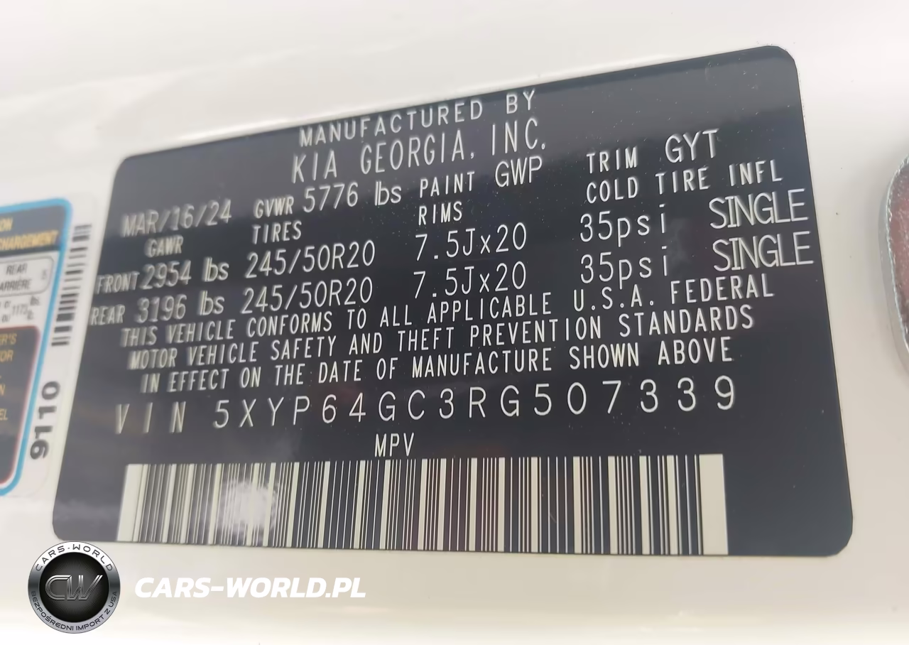 2024 Kia Telluride S VIN:5XYP64GC3RG507339 - 9