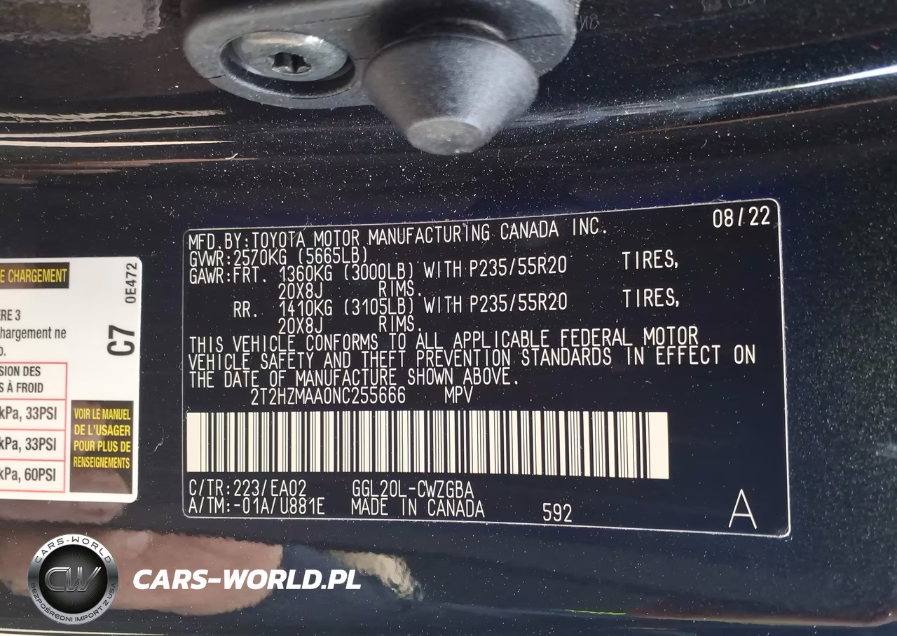 2022 Lexus Rx 350 VIN:2T2HZMAA0NC255666 - 9