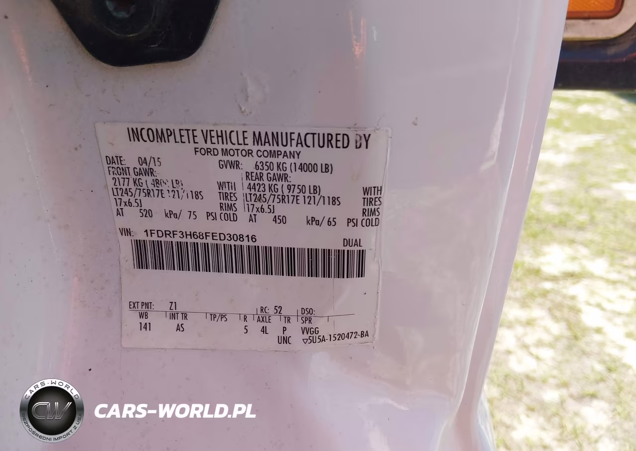 2015 Ford F-350 Chassis Xl VIN:1FDRF3H68FED30816 - 9