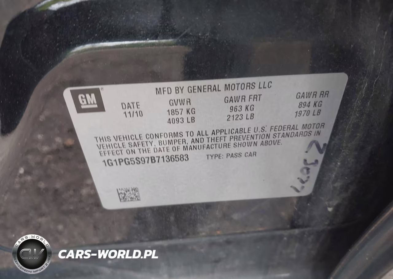2011 Chevrolet Cruze 2Lt VIN:1G1PG5S97B7136583 - 9