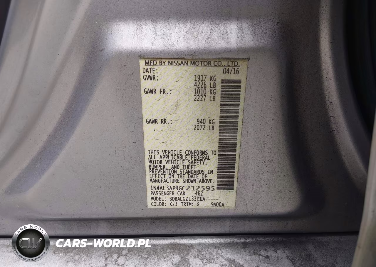 2016 Nissan Altima VIN:1N4AL3AP9GC212595 - 9