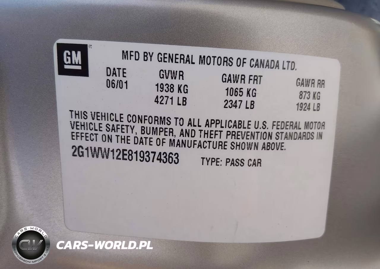 2001 Chevrolet Monte Carlo Ls VIN:2G1WW12E819374363 - 9