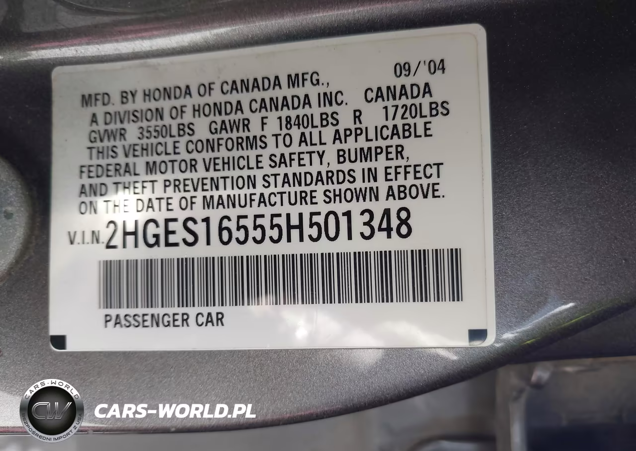2005 Honda Civic Lx VIN:2HGES16555H501348 - 9