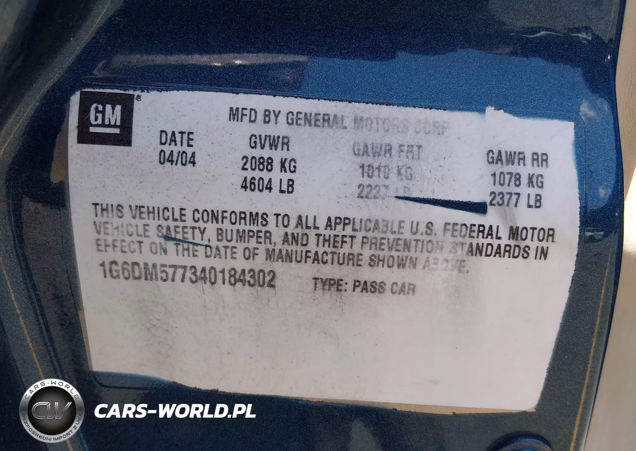 2004 Cadillac Cts Standard VIN:1G6DM577340184302 - 9