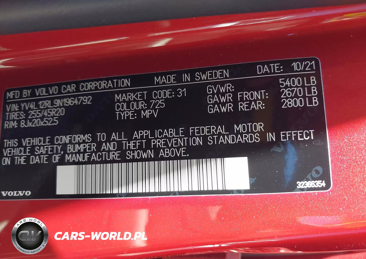 2022 Volvo Xc60 B5 Inscription VIN:YV4L12RL9N1964792 - 9