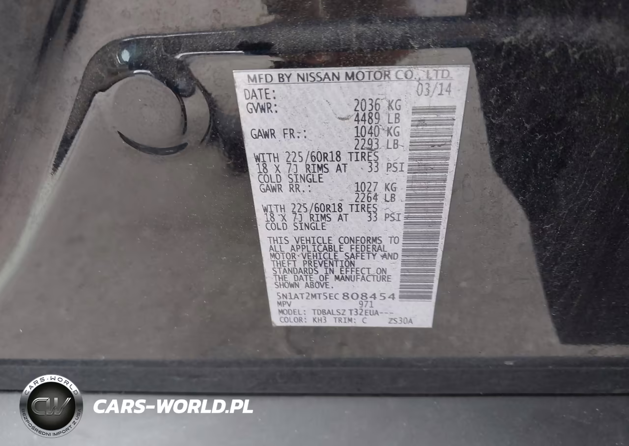 2014 Nissan Rogue Sl VIN:5N1AT2MT5EC808454 - 9