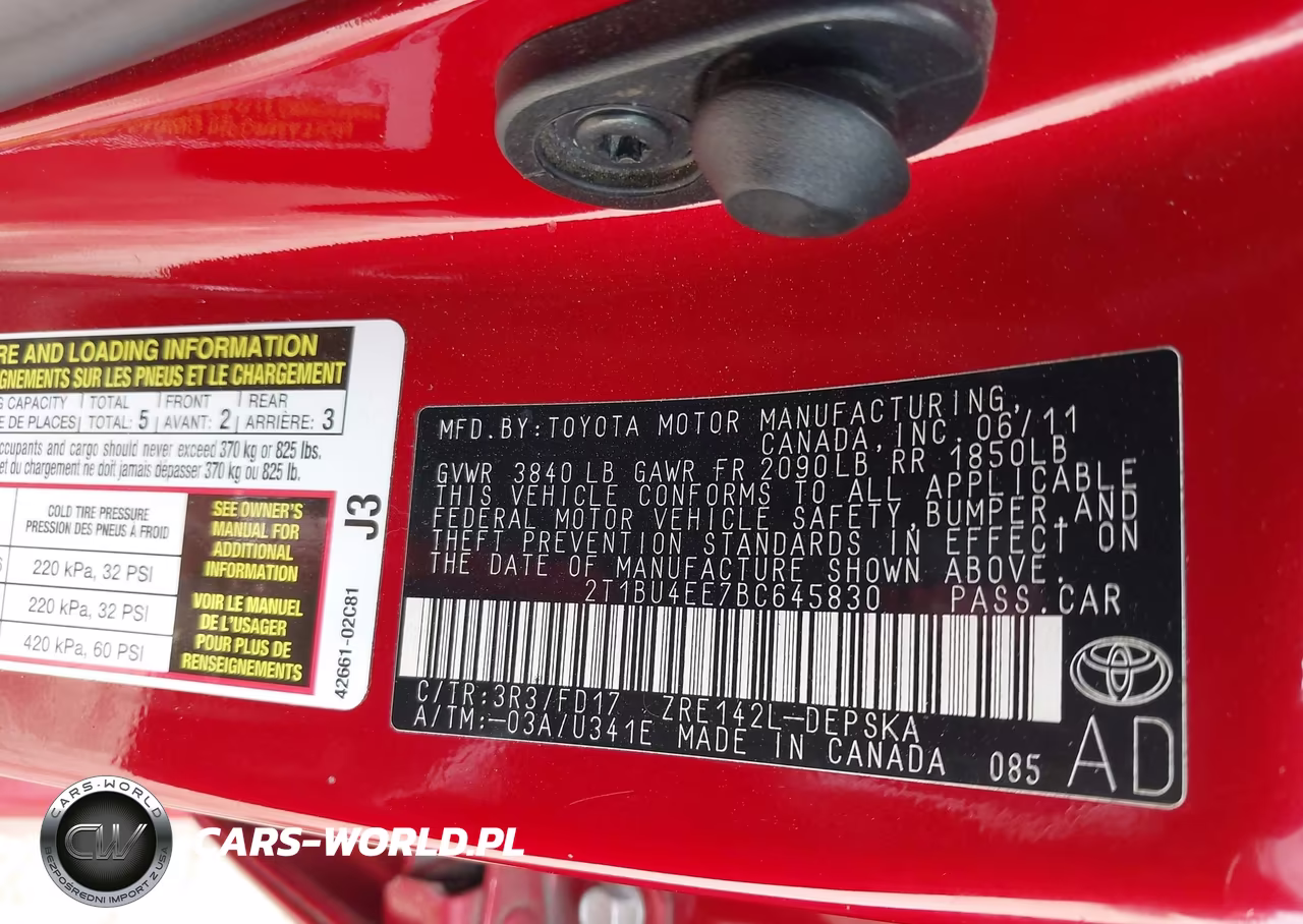 2011 Toyota Corolla S VIN:2T1BU4EE7BC645830 - 9