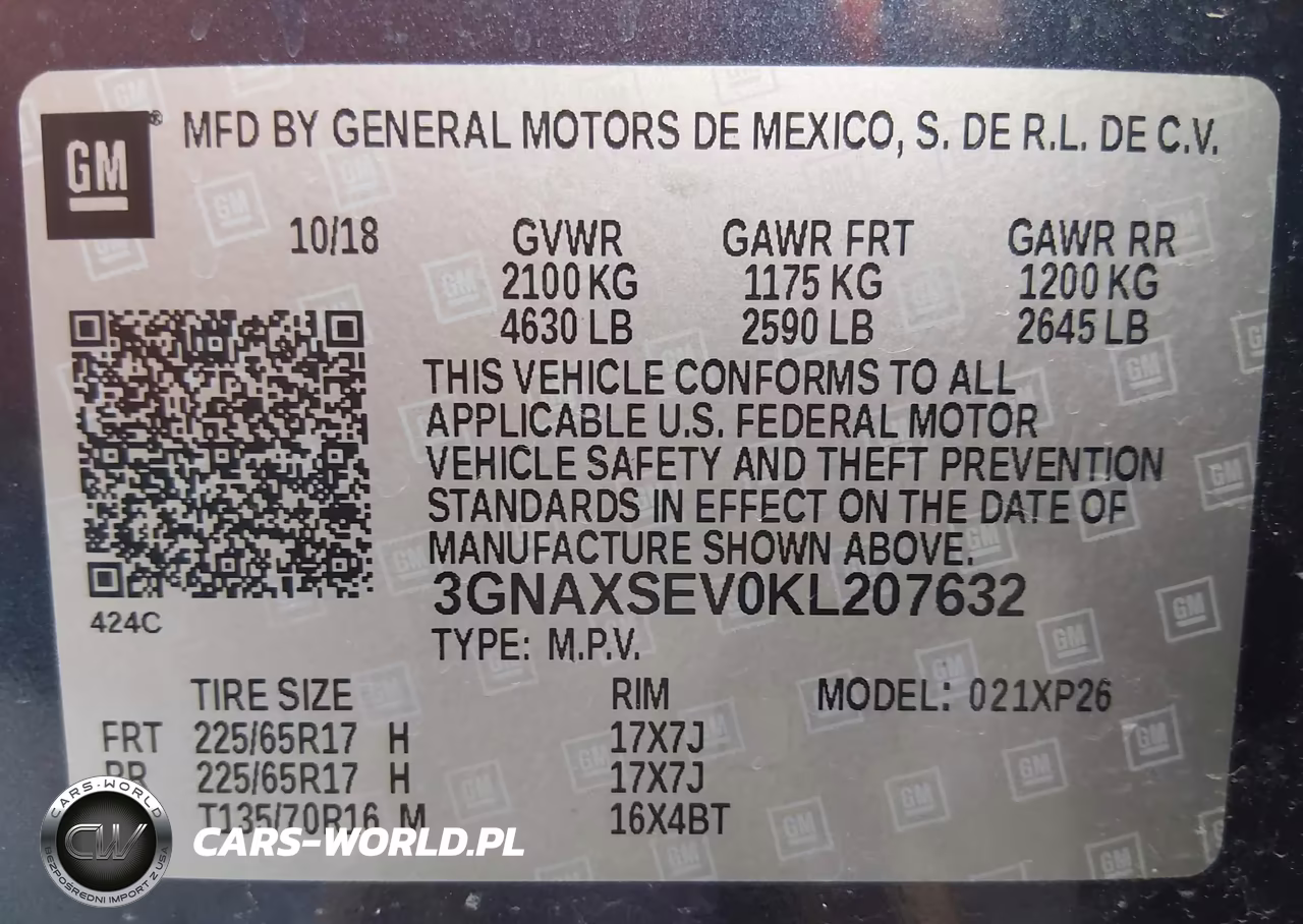 2019 Chevrolet Equinox Ls VIN:3GNAXSEV0KL207632 - 9