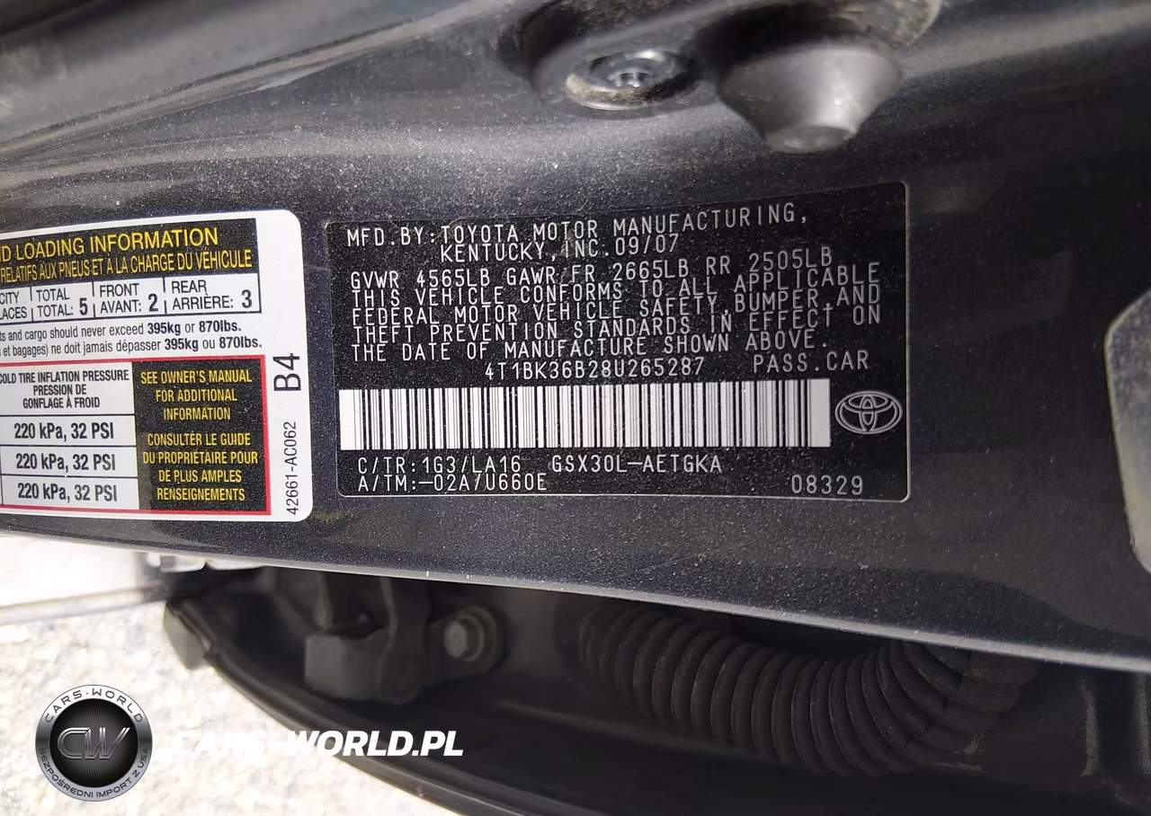 2008 Toyota Avalon Xls VIN:4T1BK36B28U265287 - 9