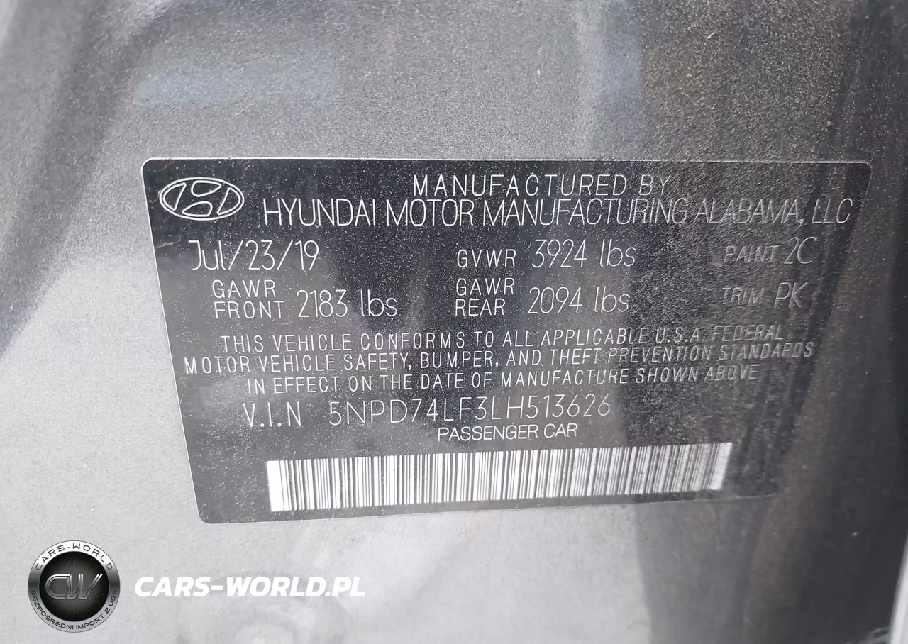 2020 Hyundai Elantra Se VIN:5NPD74LF3LH513626 - 9