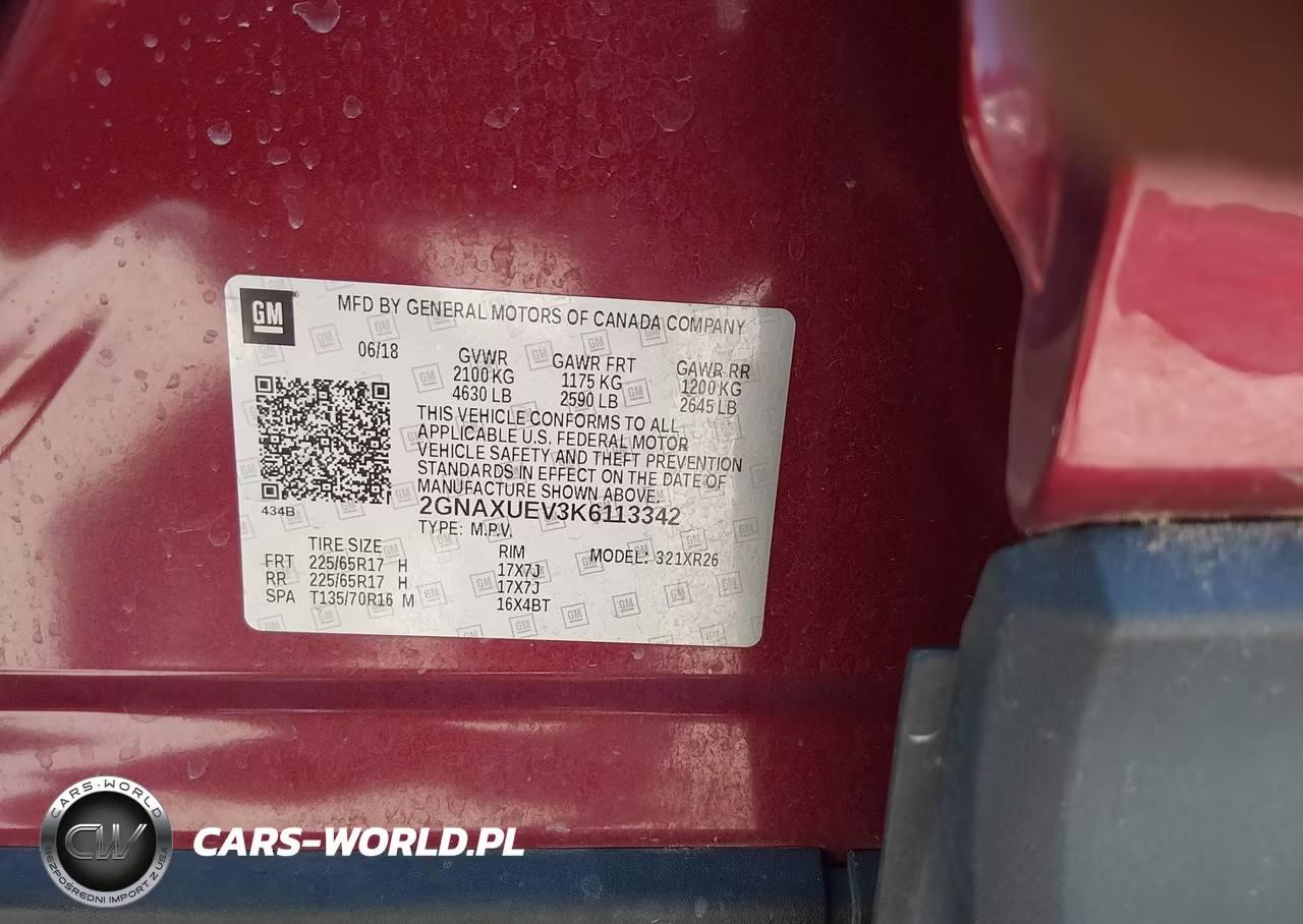 2019 Chevrolet Equinox Lt VIN:2GNAXUEV3K6113342 - 9