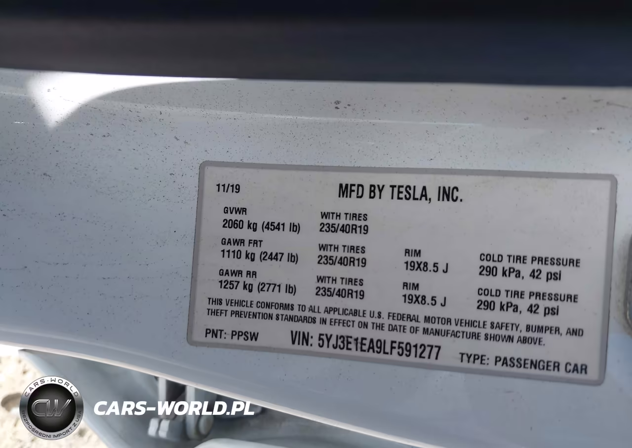 2020 Tesla Model 3 Standard Range Plus Rear-Wheel Drive-Standard Range Rear-Wheel Drive VIN:5YJ3E1EA9LF591277 - 9