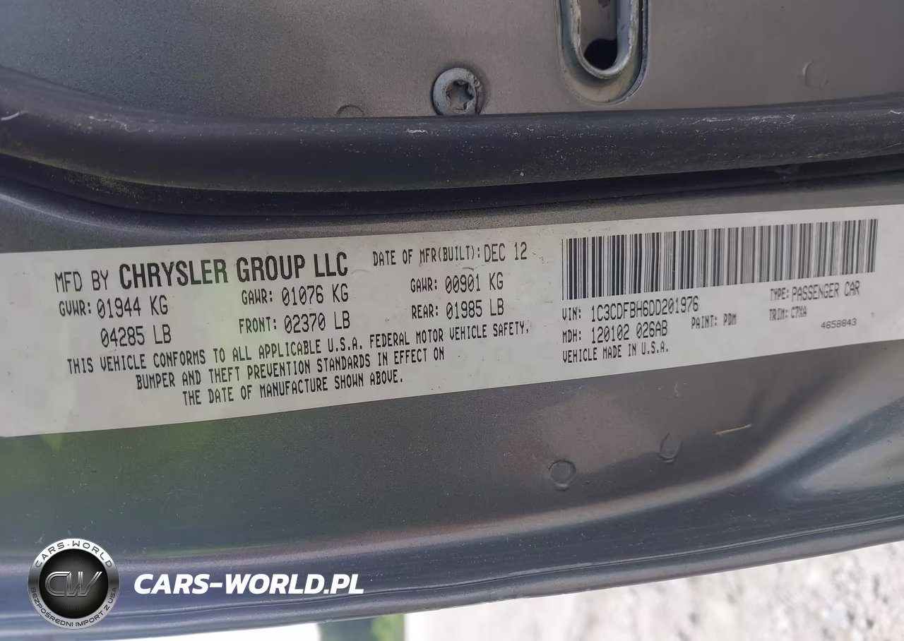 2013 Dodge Dart Rallye VIN:1C3CDFBH6DD201976 - 9