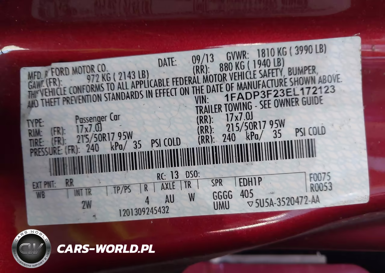 2014 Ford Focus Se VIN:1FADP3F23EL172123 - 9