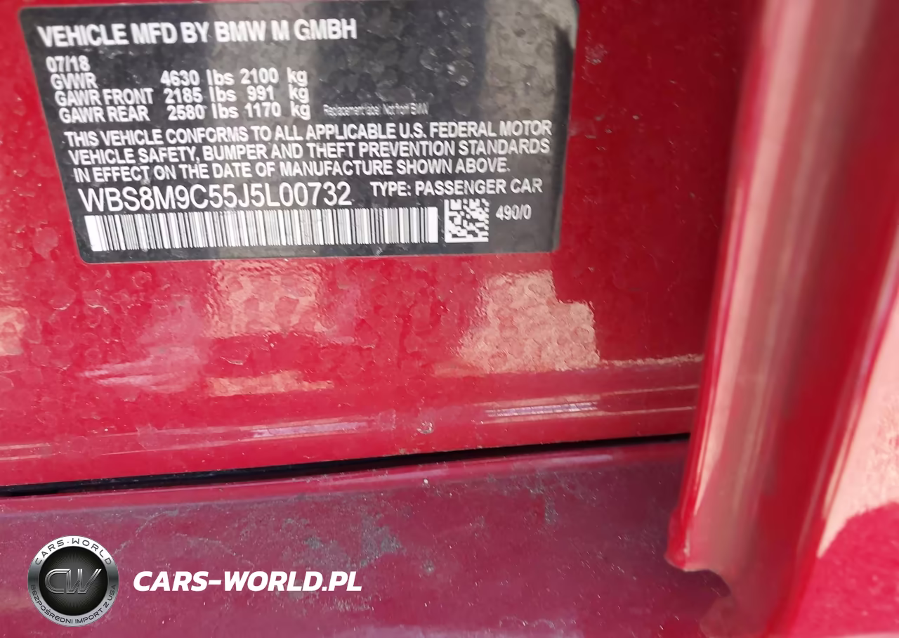2018 BMW M3 VIN:WBS8M9C55J5L00732 - 9
