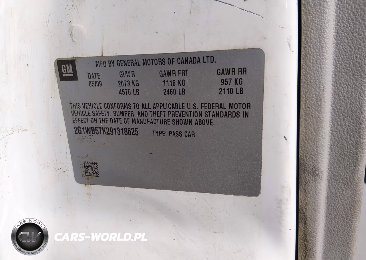 2009 Chevrolet Impala Ls VIN:2G1WB57K291318625 - 9